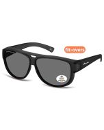 Montana Eyewear Polarised Fitover FO6 Matt Black/Smoke 62x9-142