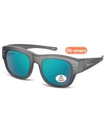 Montana Eyewear Polarised Fitover FO7B  Matt Grey/Revo Green 54x22-150