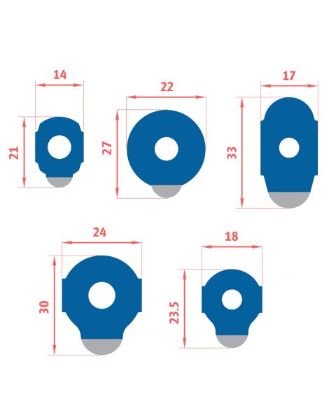 Bondeye Hydrobond Blocking Pads 14mm 1,000 Pcs