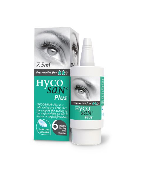 Hycosan Plus GREEN Dry Eye Drops 7.5ml Bottle. RRP £11.99
