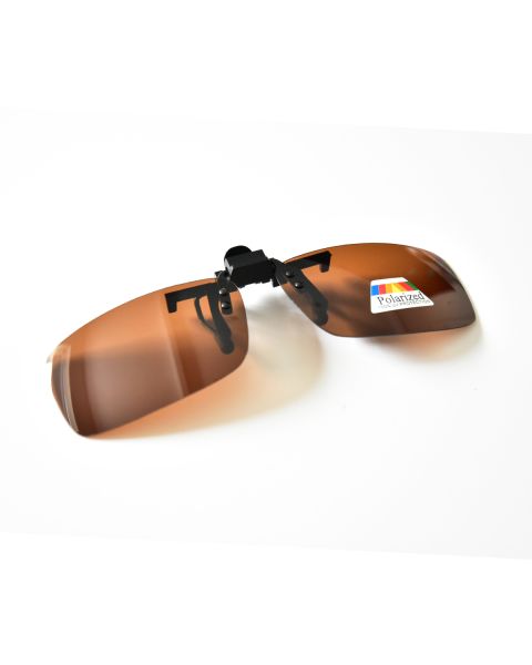 Clip On Sunglasses Polarised 60 14 Brown (9)