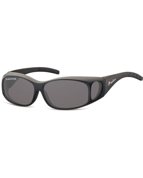 Montana Eyewear Polarised Fitover MFO1C Matt Black/Smoke 59x12-130